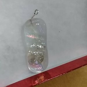 Glass rainbow shimmer pendant